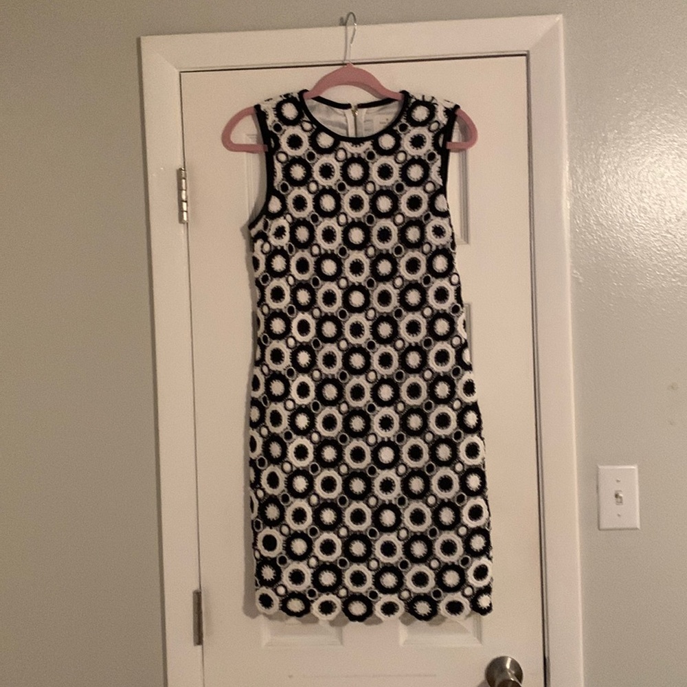 Kate Spade black and white shift dress